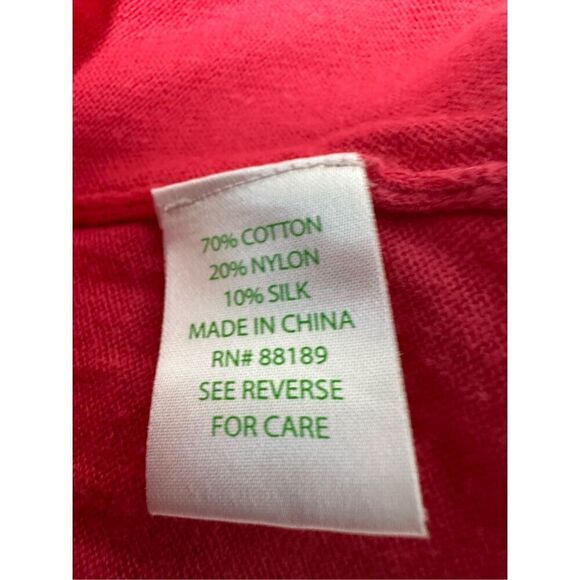 Lilly Pulitzer Pink Ruffle Cascading Kiernan Silk Cotton Blend Cardigan Size M - Picture 9 of 10